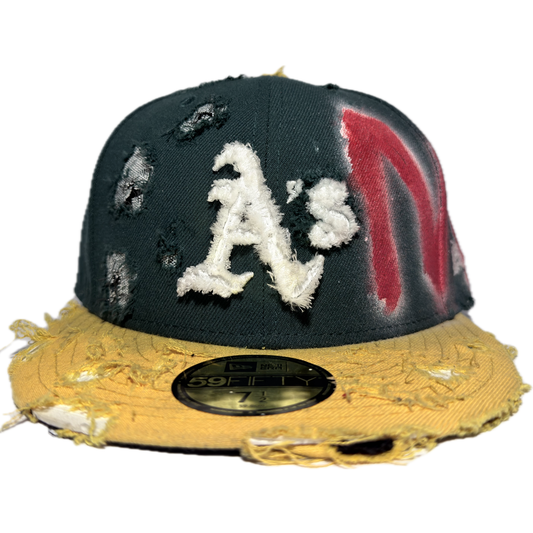 GREEN AND YELLOW OG ANTI FITTED CAP