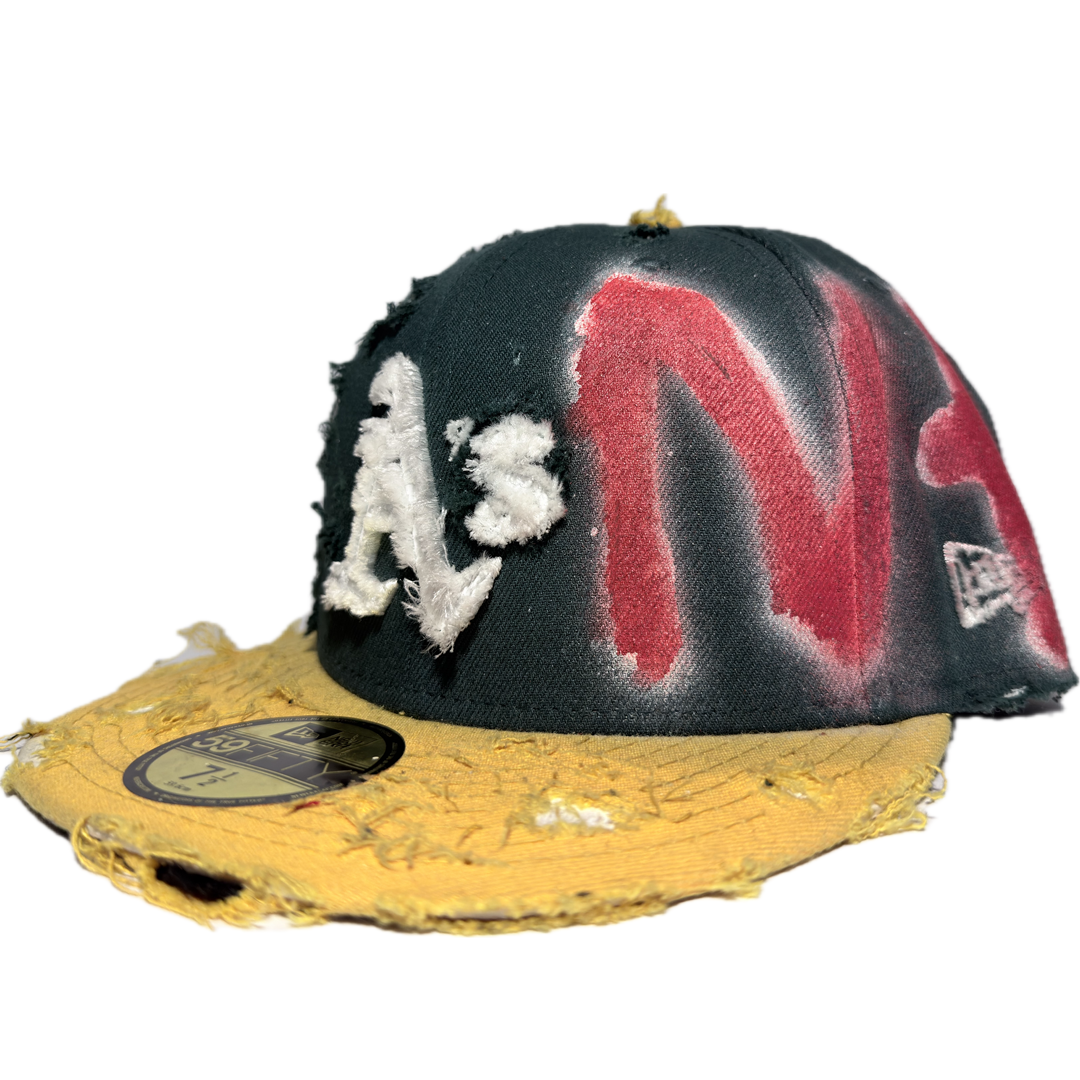 GREEN AND YELLOW OG ANTI FITTED CAP
