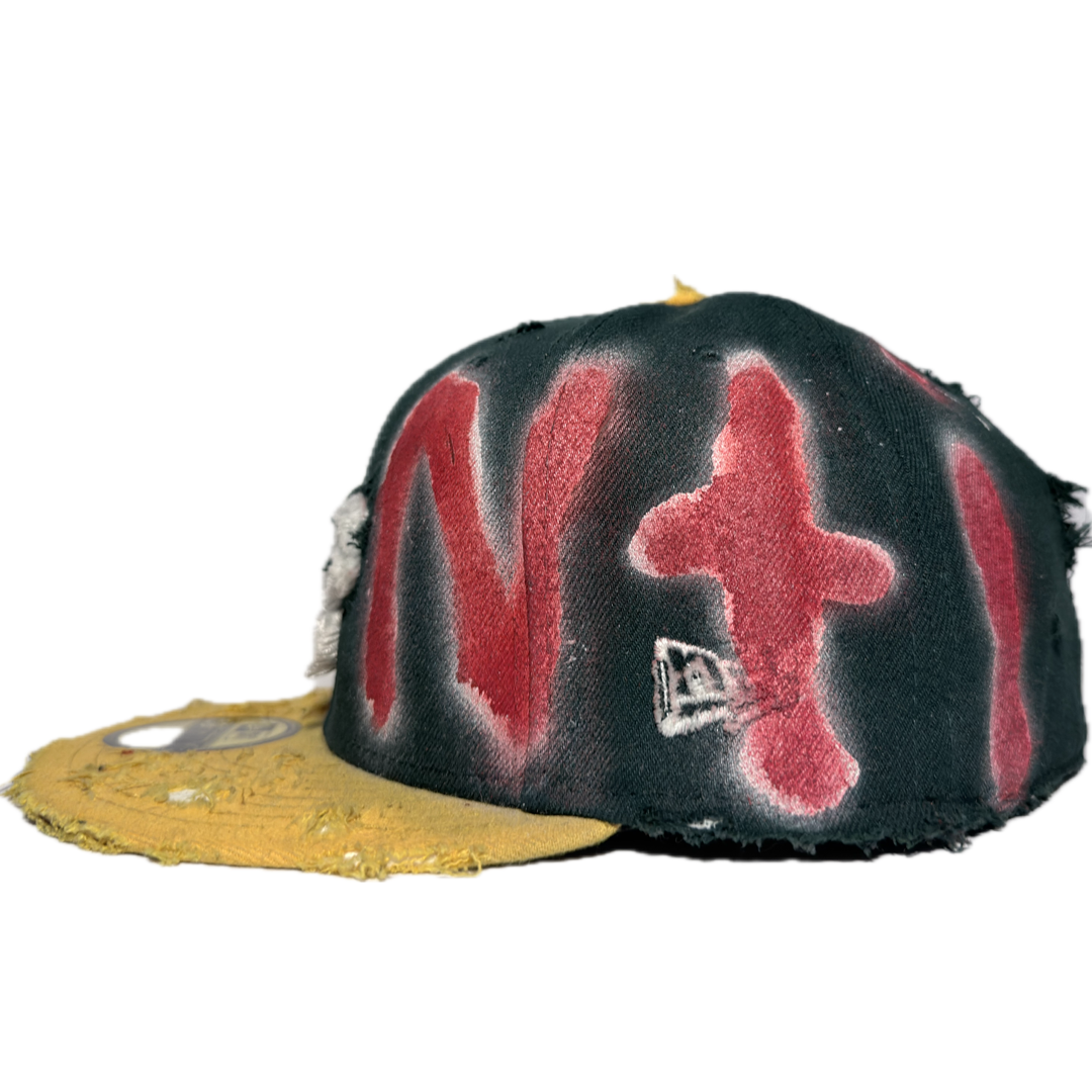 GREEN AND YELLOW OG ANTI FITTED CAP
