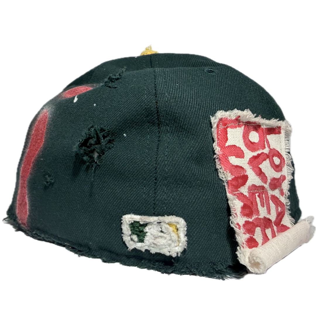 GREEN AND YELLOW OG ANTI FITTED CAP