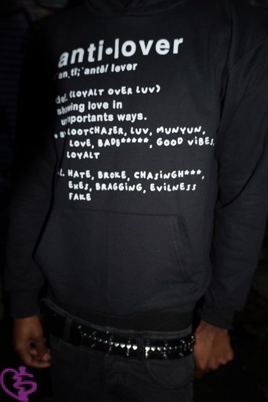 BLACK AND WHITE ANTIPEDIA HEAVYWEIGHT HOODIE