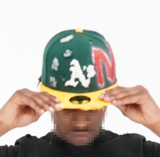 GREEN AND YELLOW OG ANTI FITTED CAP